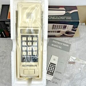 Vintage 80's Electro-Phone Corded Wall Mount Push Button New Deadstock Retro